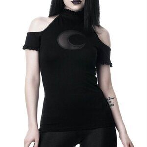 Killstar I Am The Night Halter Top XS